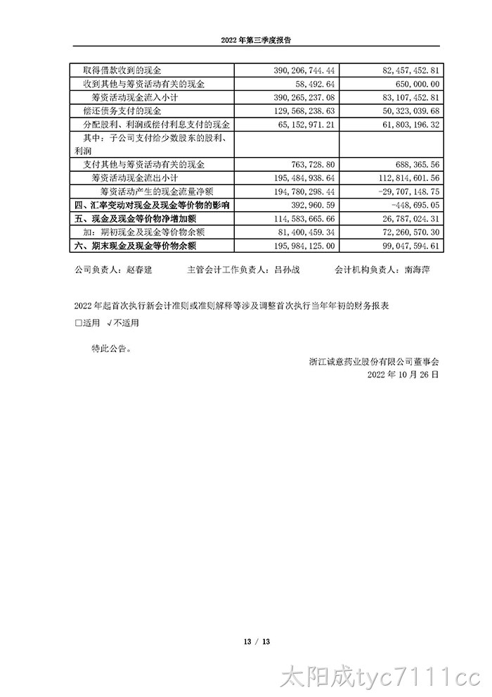 太阳成tyc7111cc2022年第三季度报告_页面_13